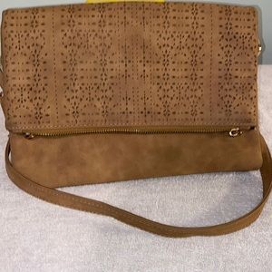 Tan Swede feeling cross body